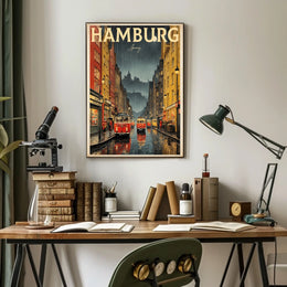 Hamburg A Rainy Day in Germany Poster