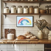 Watercolor Rainbow Delight Poster
