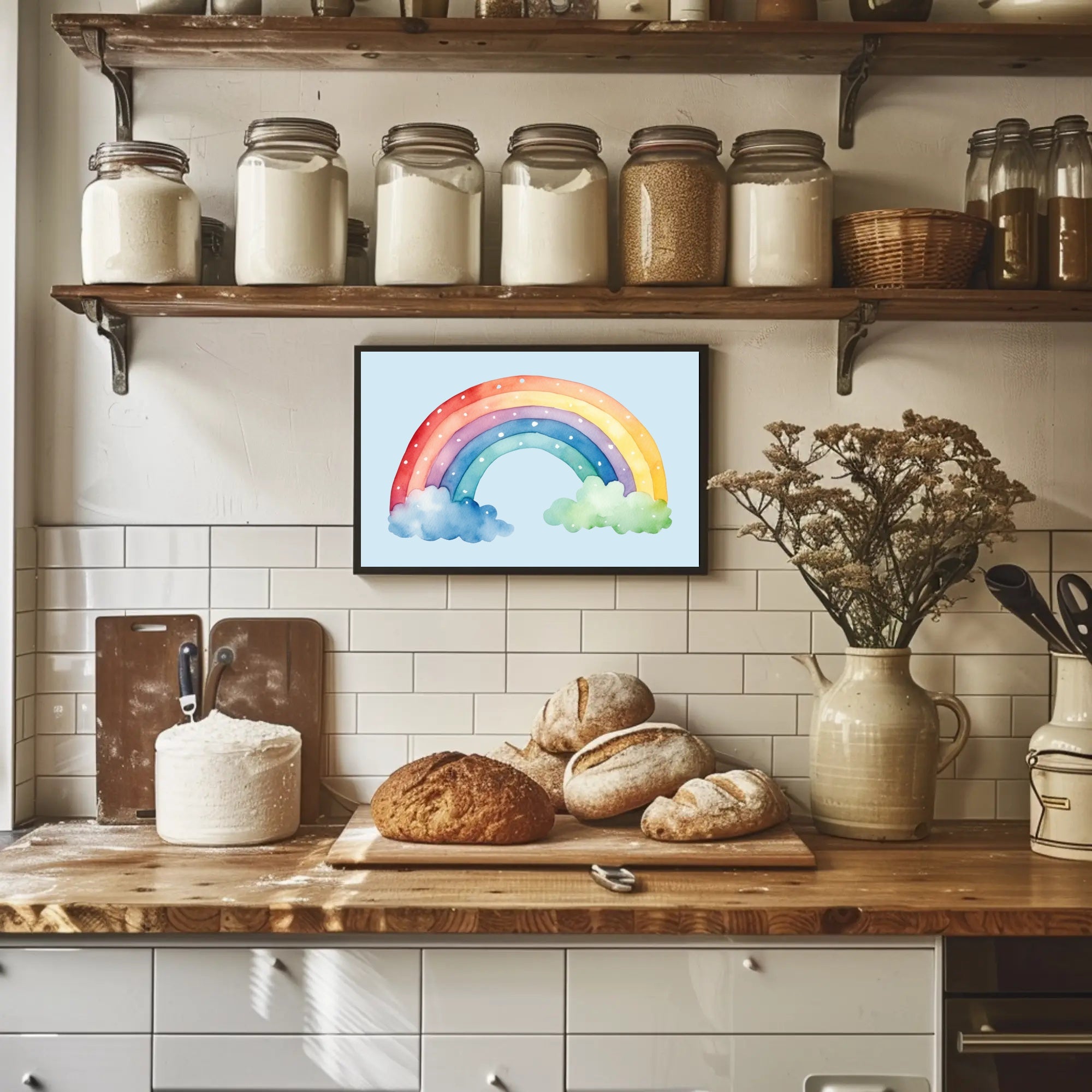 Watercolor Rainbow Delight Poster