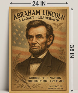 Abraham Lincoln Vintage Art Historical or Presidential Poster