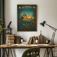 Sydney Coastal Poster Travel Wall Art Print