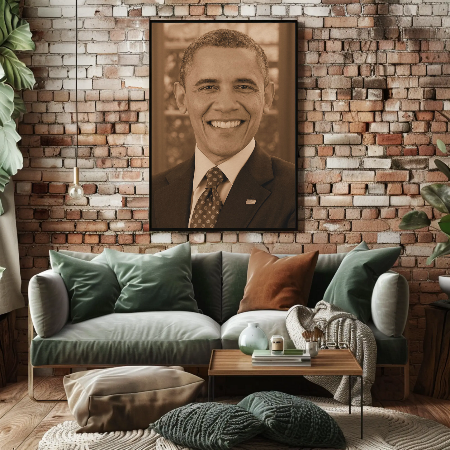 Barack Obama 44th President Sepia Photo