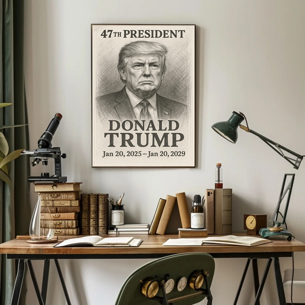 Trump Portrait Photography Realism Patriotic Poster