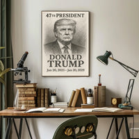 Trump Portrait Photography Realism Patriotic Poster