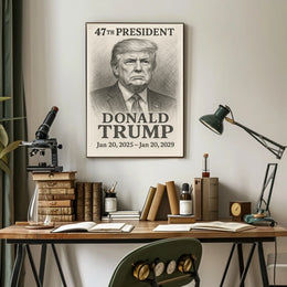 Trump Portrait Photography Realism Patriotic Poster