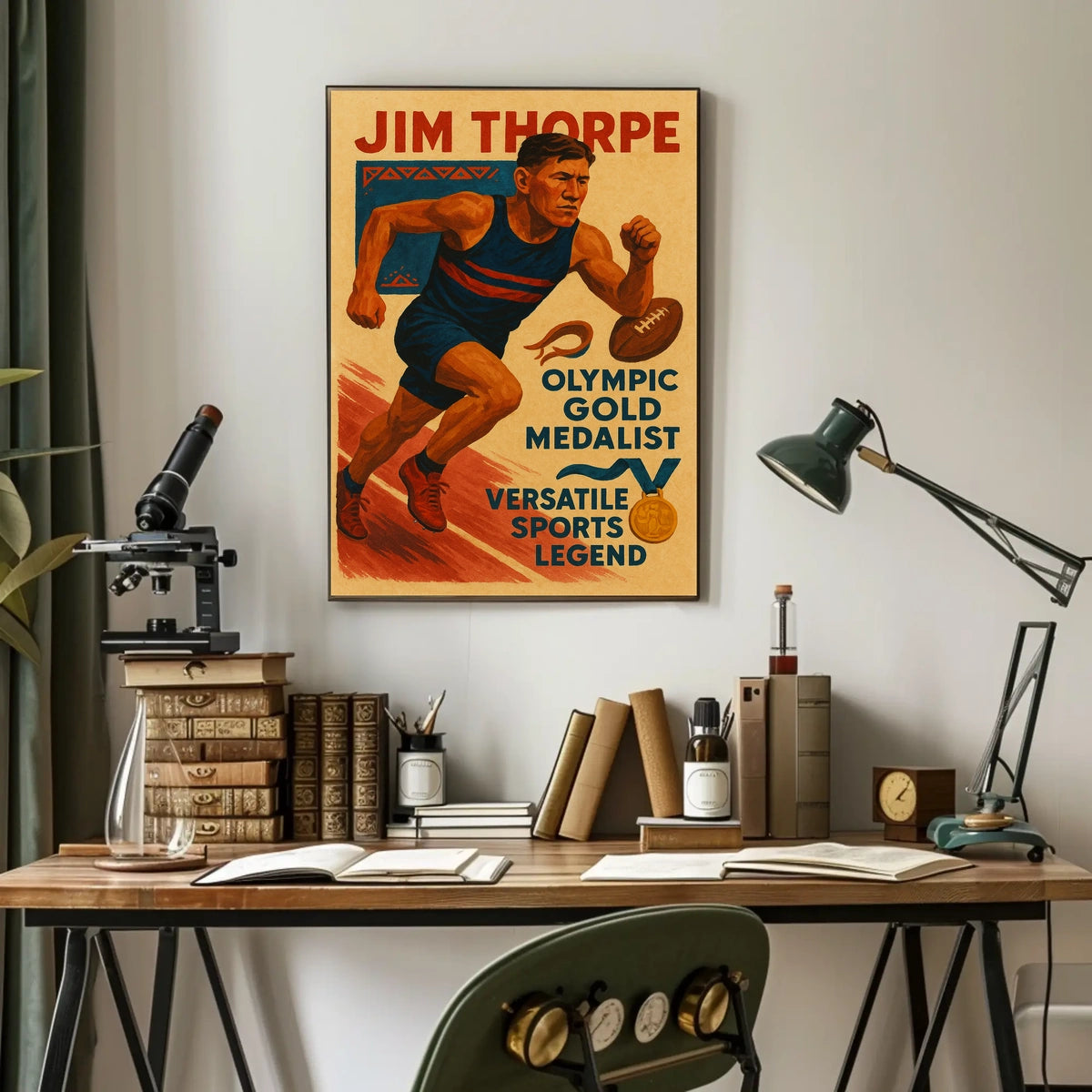 Celebrating an Olympic Legend Jim Thorpe Poster