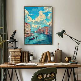 Venice Grand Canal Romantic Art Poster Print