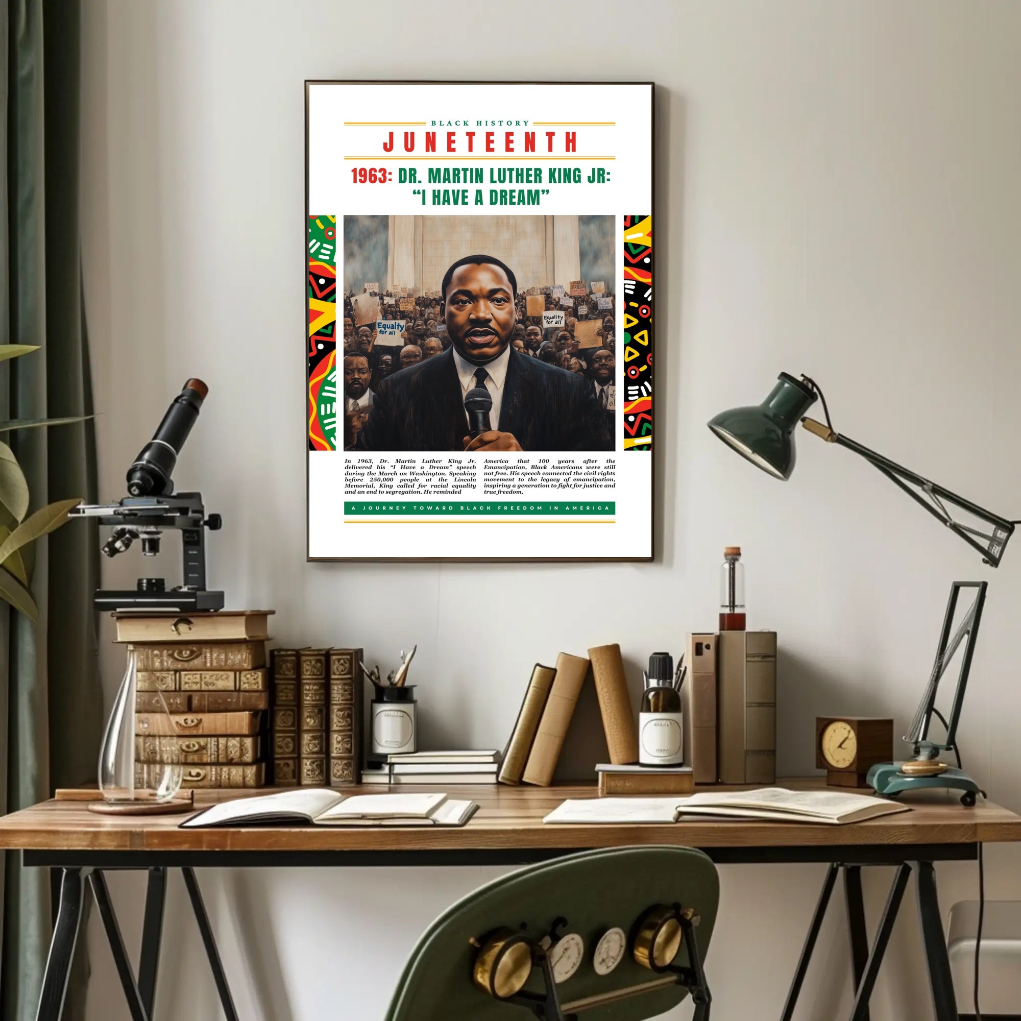 Black History Juneteenth MLK Speech Cultural or Heritage Poster