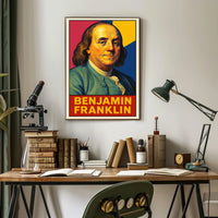 Benjamin Franklin Iconic Statesman Poster