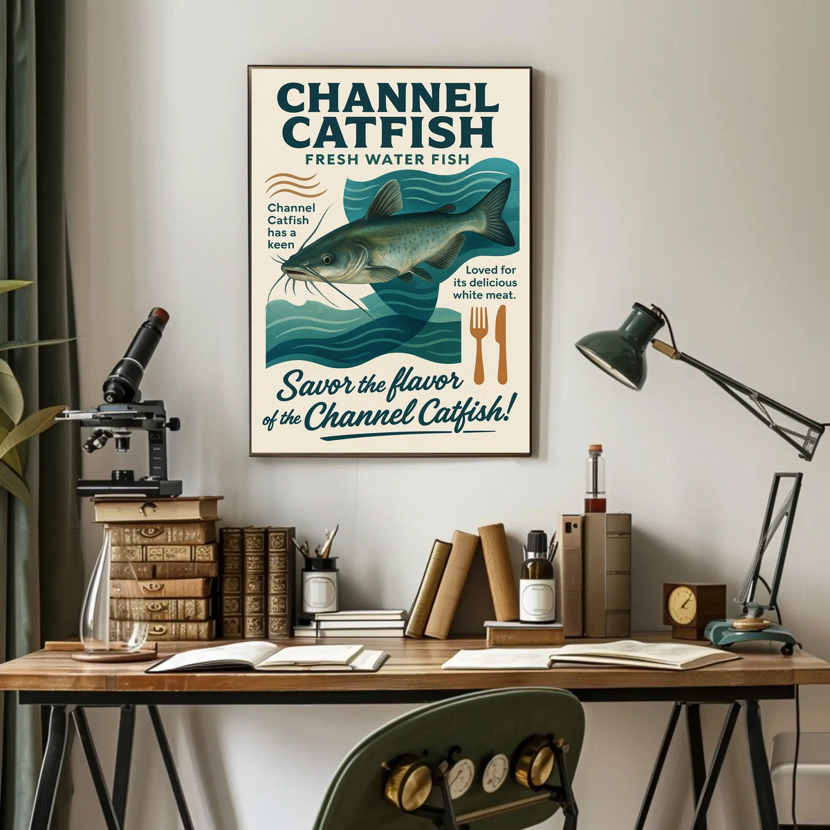 Channel Catfish Fresh Water Delight Poster