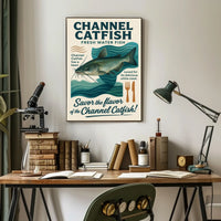 Channel Catfish Fresh Water Delight Poster
