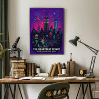 New York Dreamscape: Vibrant Cityscape Urban or Cityscape Poster