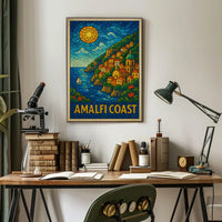 Amalfi Coast Mosaic Poster