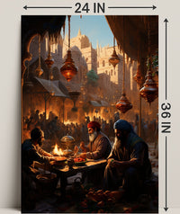 Market Scene In An Ancient City Poster