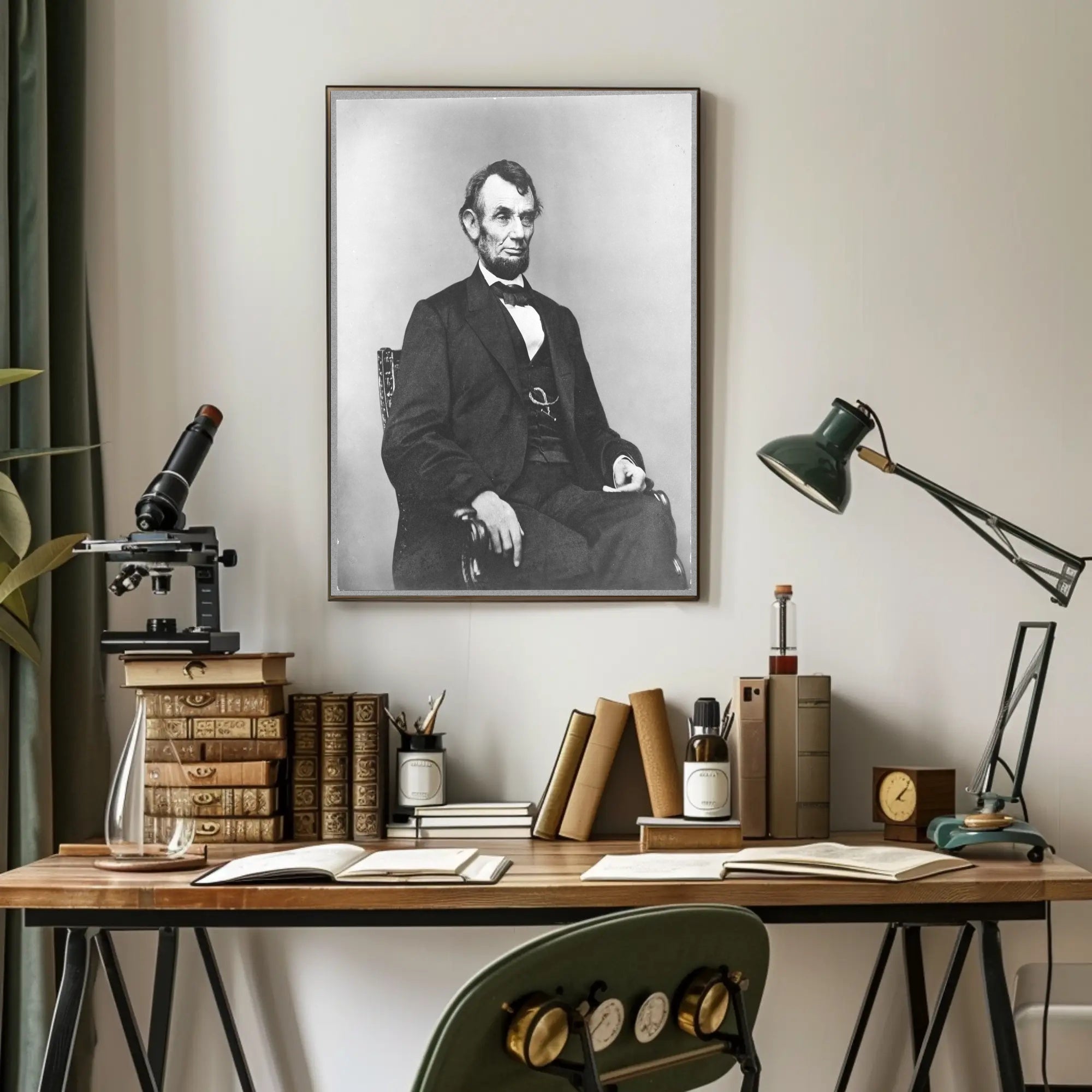 Abraham Lincoln Youthful Bowtie Portrait Poster PosterGoat