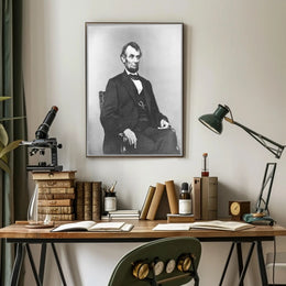 Abraham Lincoln Youthful Bowtie Portrait Poster PosterGoat