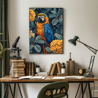 Vibrant Parrot Floral Paradise Wall Art
