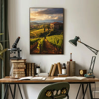 Tuscany Vineyard Landscape Travel Poster
