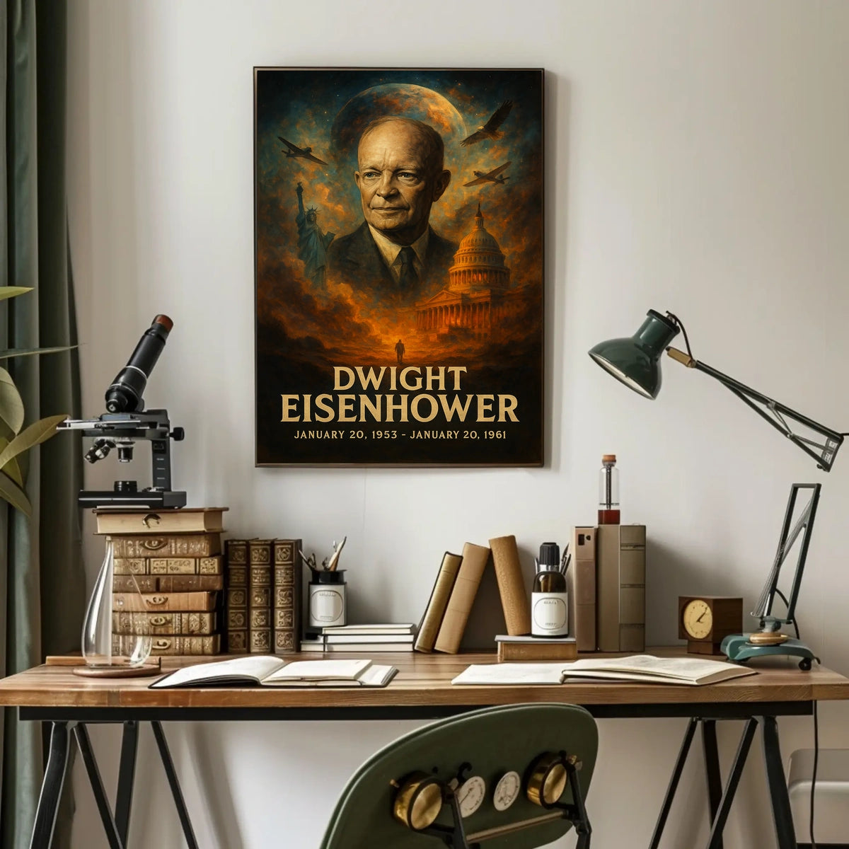 Dwight Eisenhower Vintage Art Deco Collector Poster