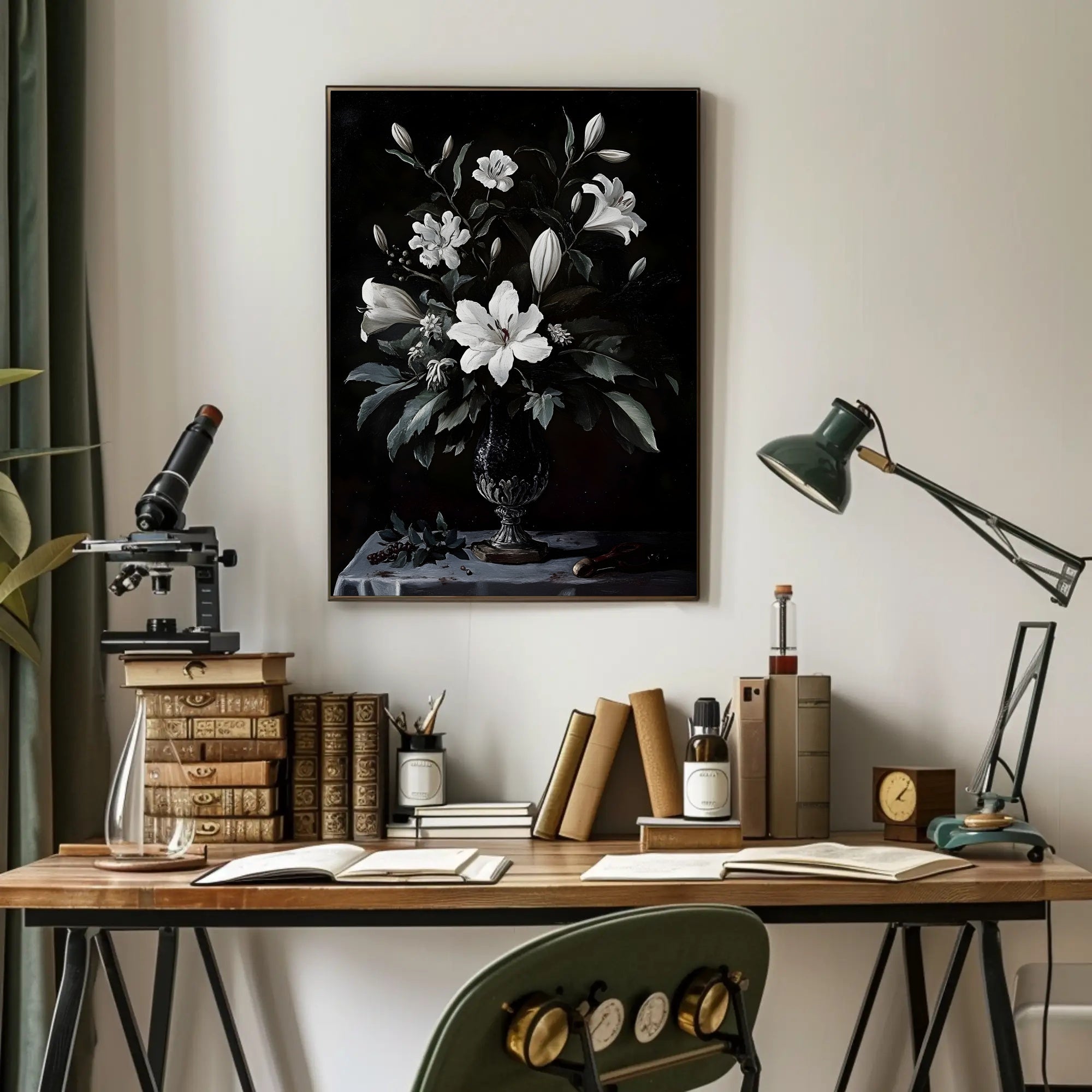 Elegant Still Life Floral Arrangement: Artistic Poster PosterGoat