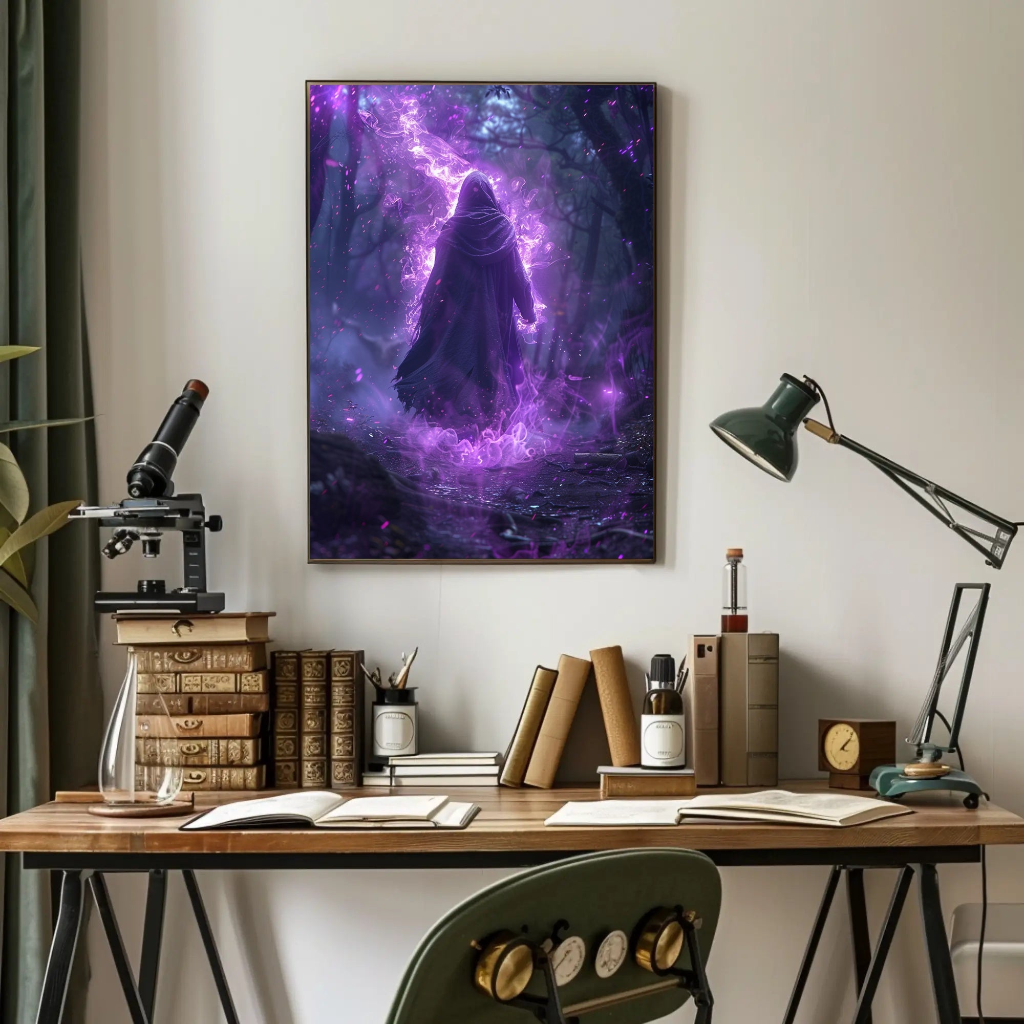 Enchanted Forest Wanderer Art Print Poster for Home Decor and Nature Lovers PosterGoat