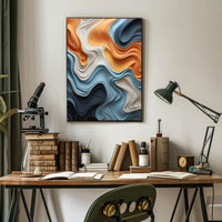 Abstract Paper Cutout Design: Artistic Poster