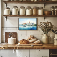 Serene Waterfront Architecture Poster