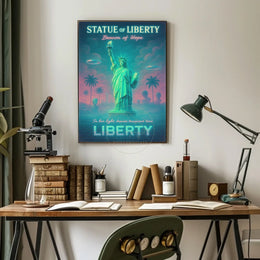 Beacon of Hope: Retro-Futuristic Sci-Fi Poster