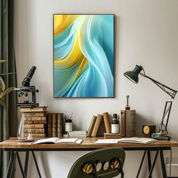Abstract Waves Of Color Abstract Poster