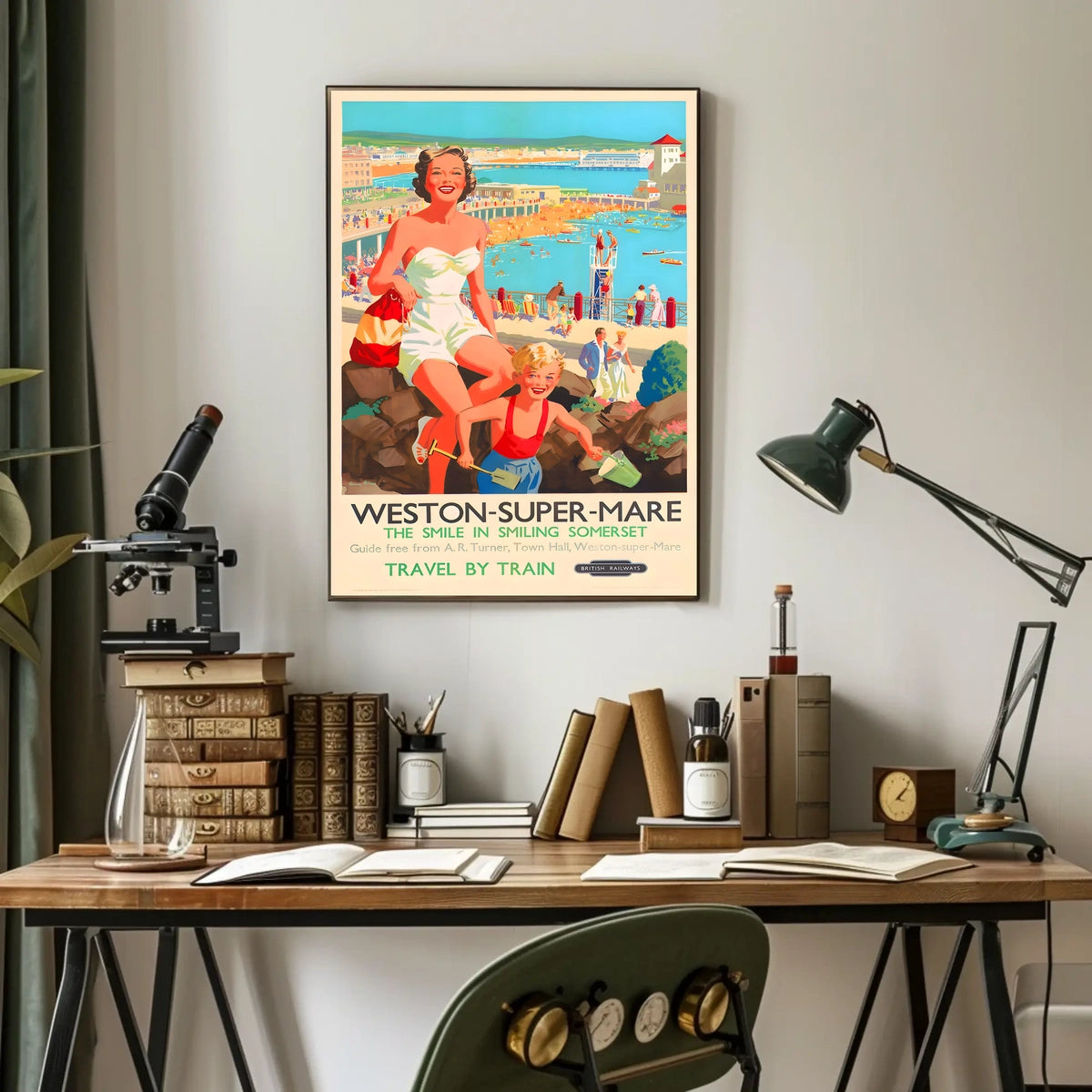 Weston-Super-Mare Travel By Train Poster