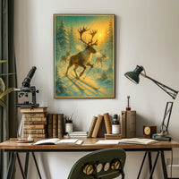Reindeer Ski Adventure Poster
