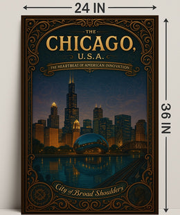Chicago The Heartbeat of American Innovation Poster PosterGoat