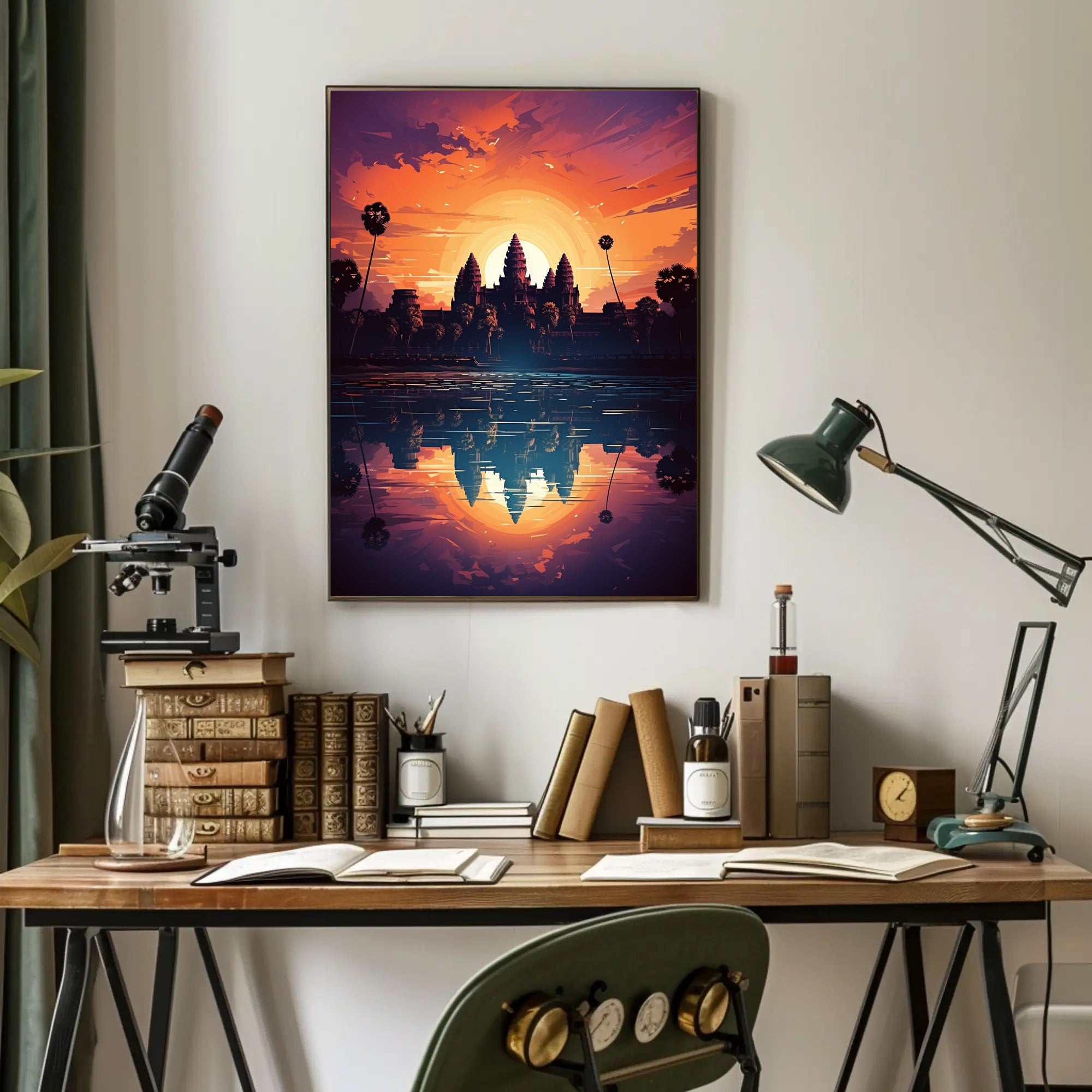 Sunset Over Angkor Wat Poster
