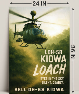 Bell OH-58 Kiowa Eyes in the Sky Poster PosterGoat