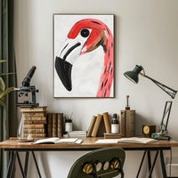 Flamingo Poster Vibrant Portrait Modern Tropical Wall Art