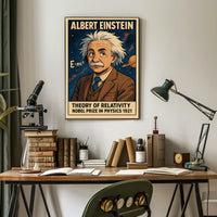 Einstein Relativity Inspiring Scenic Science Poster