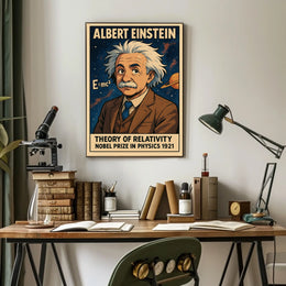 Einstein Relativity Inspiring Scenic Science Poster