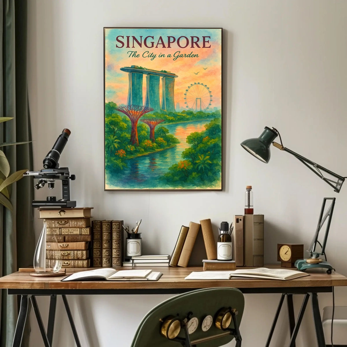 Singapore Serenity: Iconic Landmarks in Watercolor Art