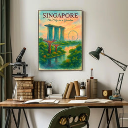 Singapore Serenity: Iconic Landmarks in Watercolor Art