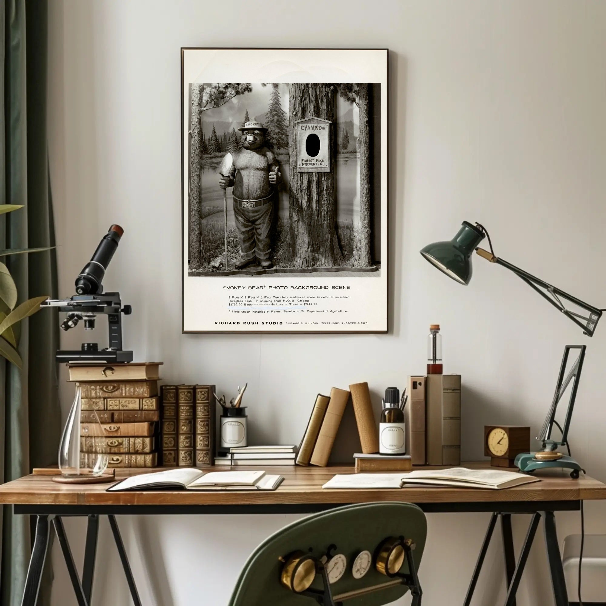 Smokey Bear Photo Background Scene Poster PosterGoat