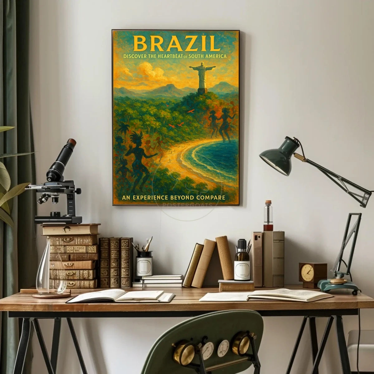 Brazilian Vibrance: Christ the Redeemer Travel Poster