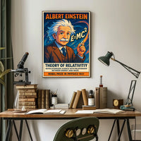 Einstein Relativity Vintage Physics Student Poster
