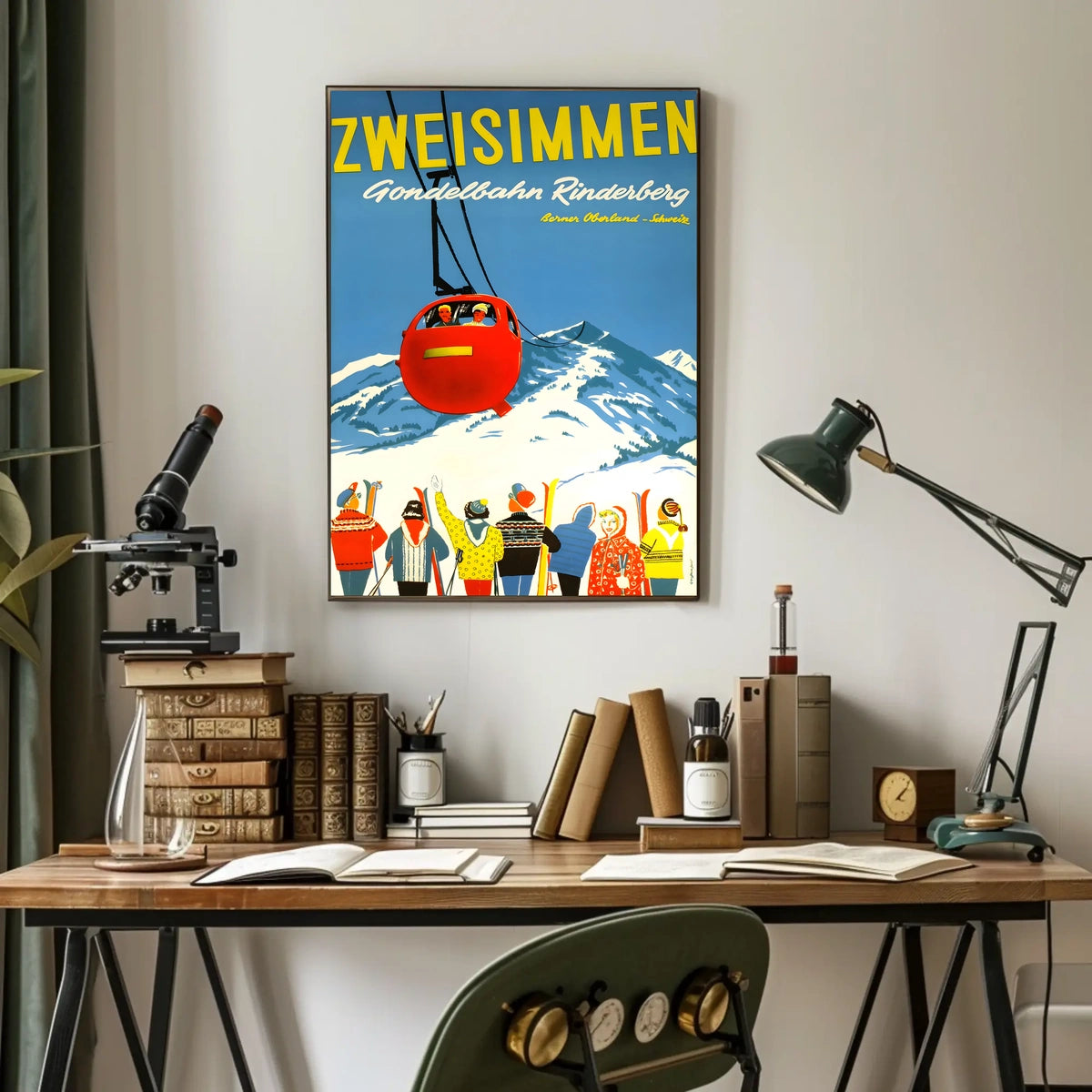 Zweisimmen Gondelbahn Rinderberg Poster