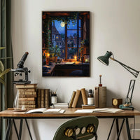 Medieval Fantasy Hooded Figure with Golden Medallion PosterGoat