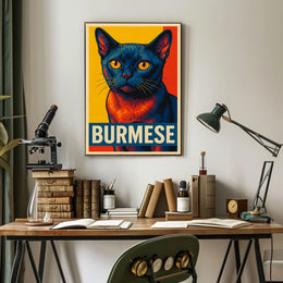 Vibrant Burmese Cat Poster