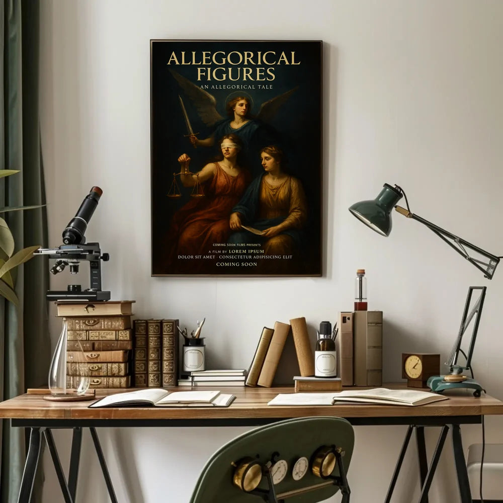 Allegorical Figures: A Fusion of Classical and Modern Poster