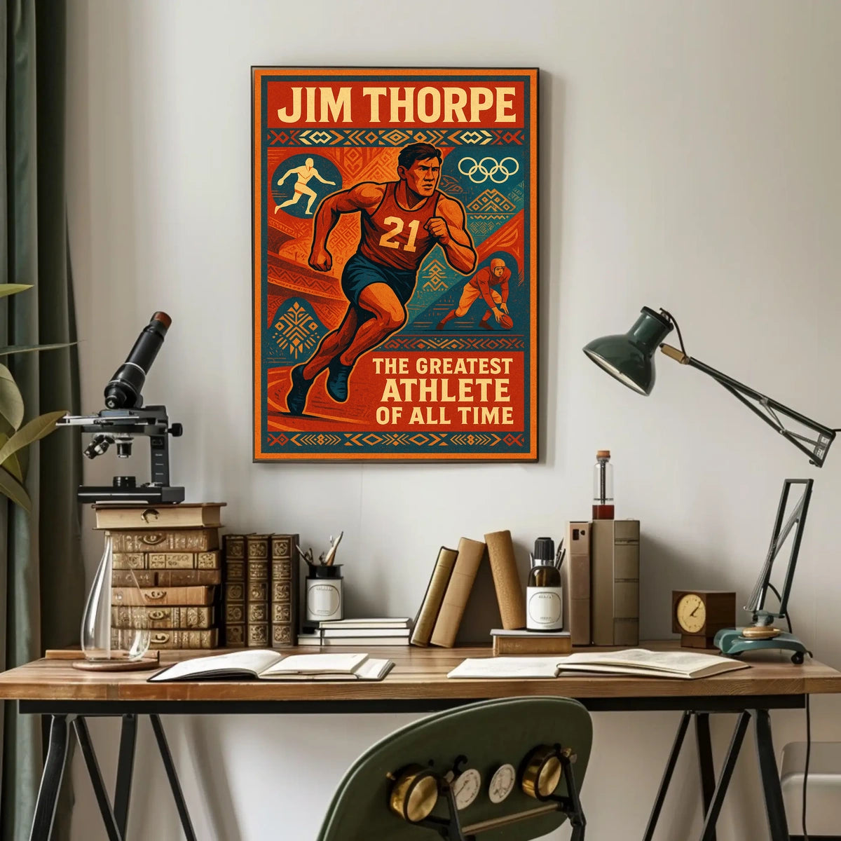 Jim Thorpe Legendary Athlete Poster