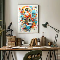 Abstract Geometric Symphony Abstract Poster PosterGoat