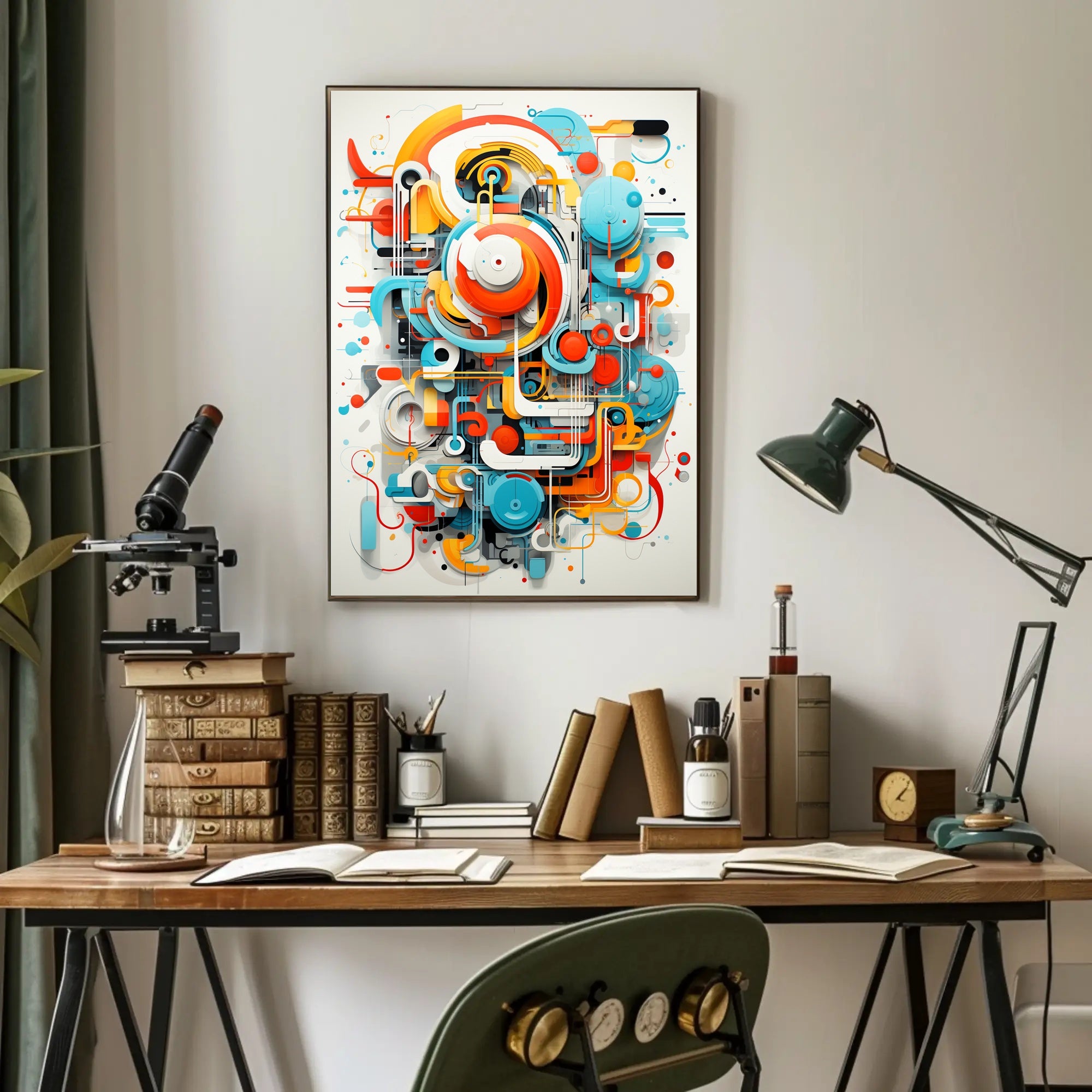 Abstract Geometric Symphony Abstract Poster PosterGoat