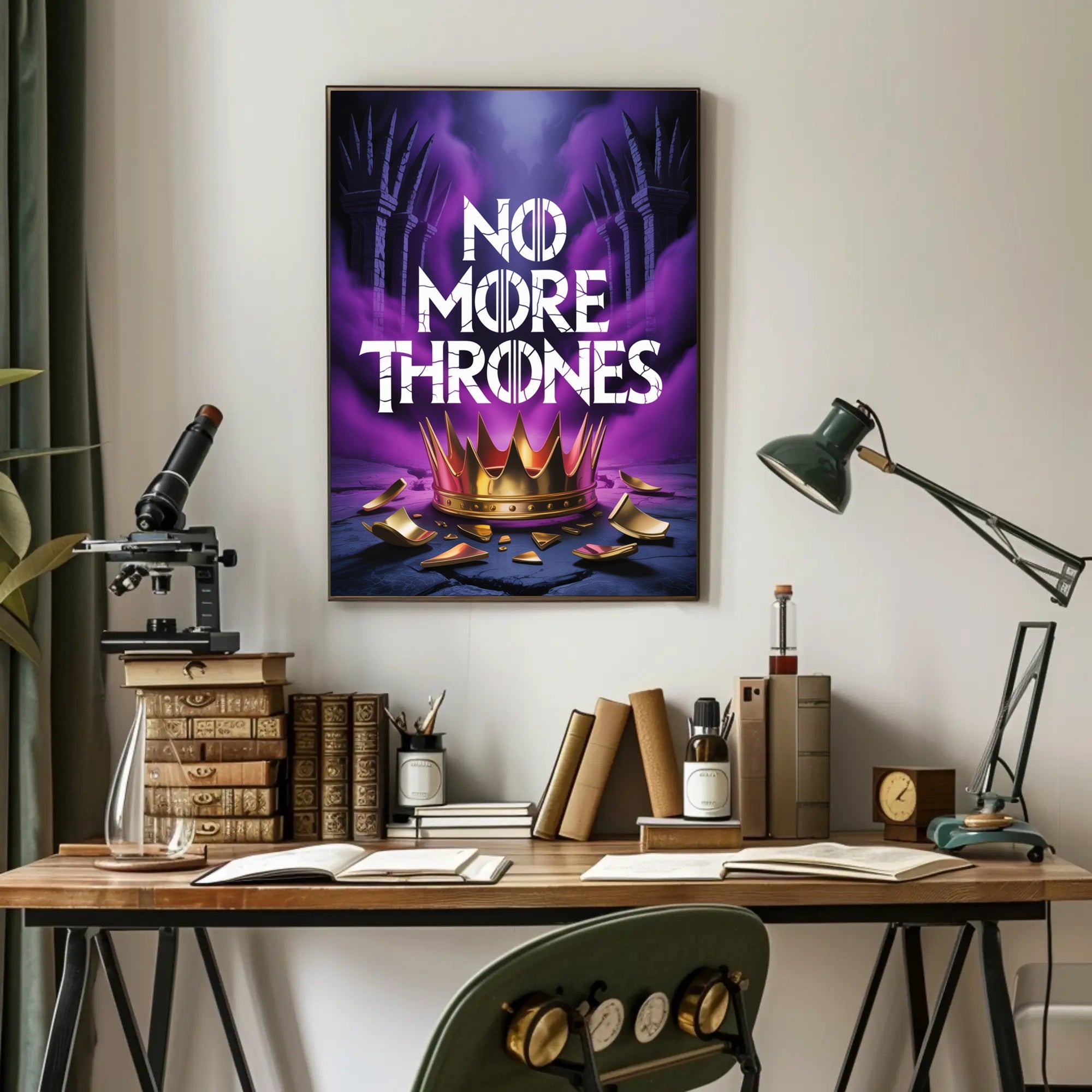 Shattered Crown: Dramatic Medieval Fantasy Mythology Poster